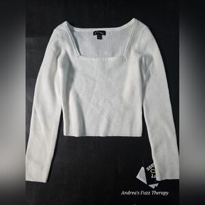 Set Of 2! White Ribbed Long Sleeve Sweater